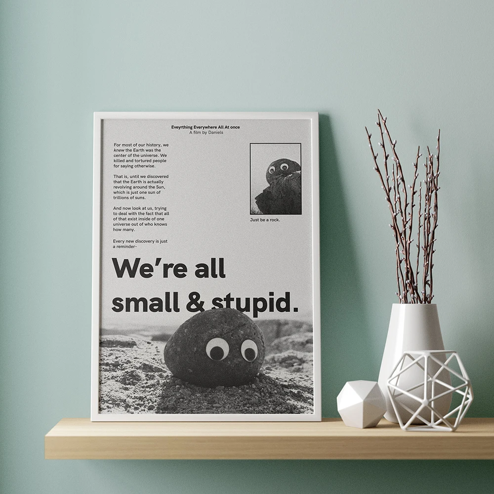 Постер «Все везде все сразу» в скандинавском ретро-стиле, Картина на холсте, настенное искусство, картина из фильма для гостиной, интерьер, домашний декор