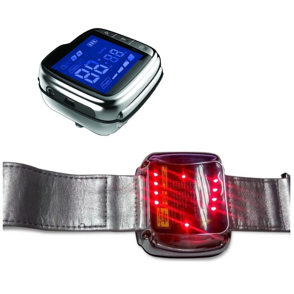 

650nm 11 Laser LLLT Low Level Cold Laser Light Therapy Wrist Watch Device for Pain Relief Rhinitis hypertension