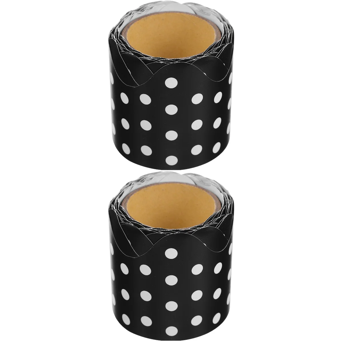 

2 Rolls Border Stickers Self-adhesive Decorative Classroom Edge Trim Blackboard Bulletin Wall Dot Applique