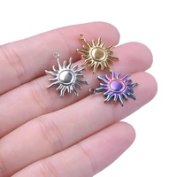 10pcslot rainbow gold color sun sunflower charms planet pendants for women diy jewelry making findings supplies wholesale