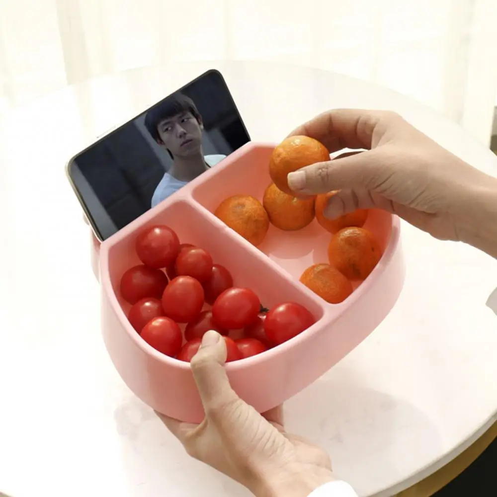 

Dry Fruit Nut Bowl Snacks Storage Box Plate Phone Holder Stand Organizer