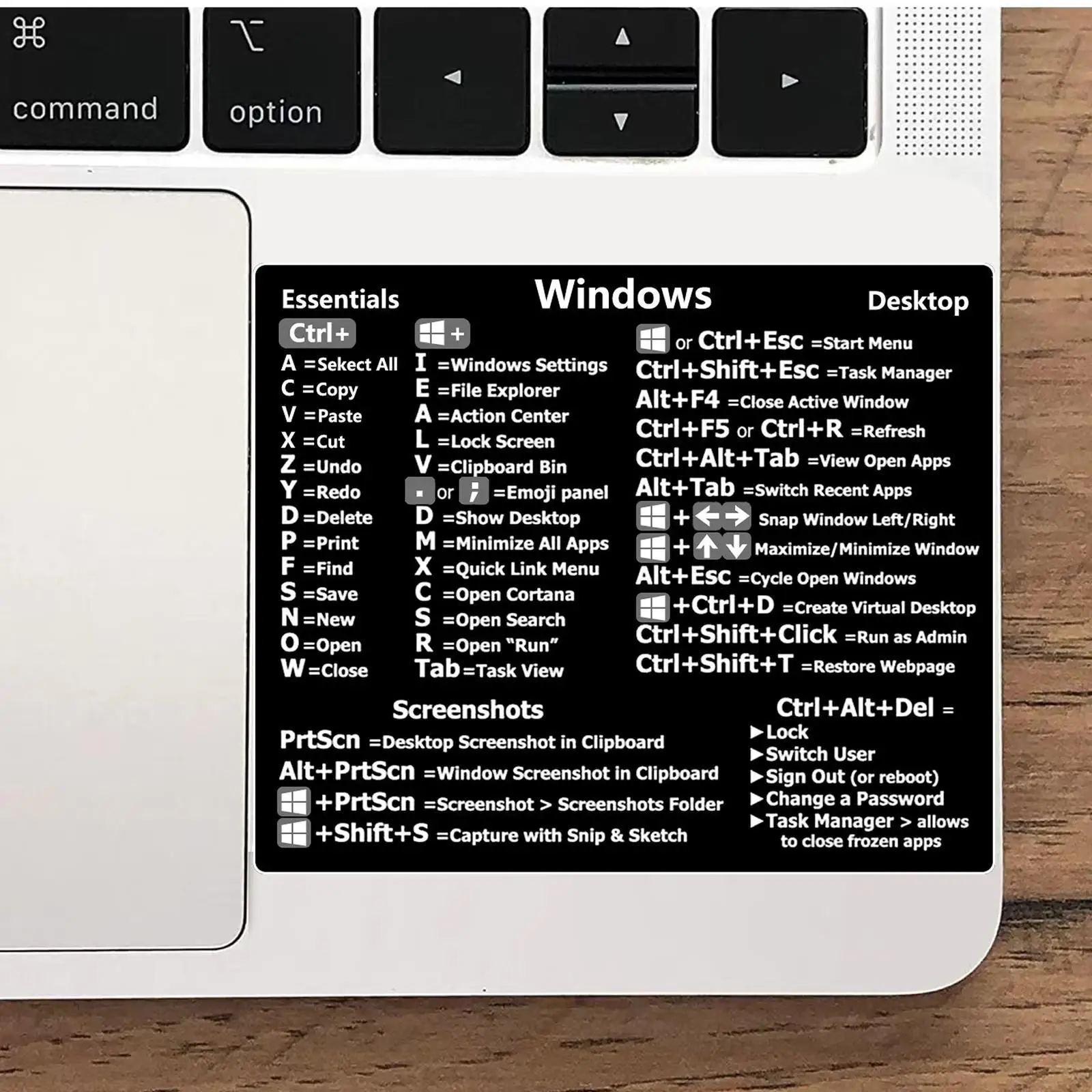Windows PC Reference Hotkey Keyboard Shortcut Sticker Adhesive For Apple MacPhotoshop Desktop For Windows Or Word Excel Stickers