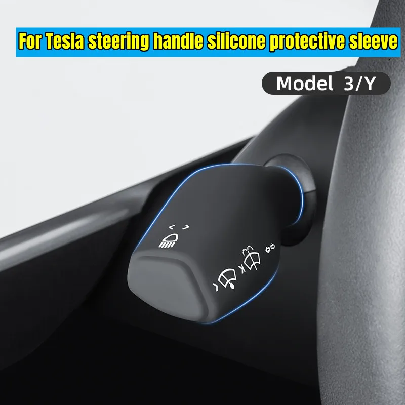

For Tesla model 3 Model Y Interior remodel patch model3 2022 car silicones black red white grey Column shift protection cover