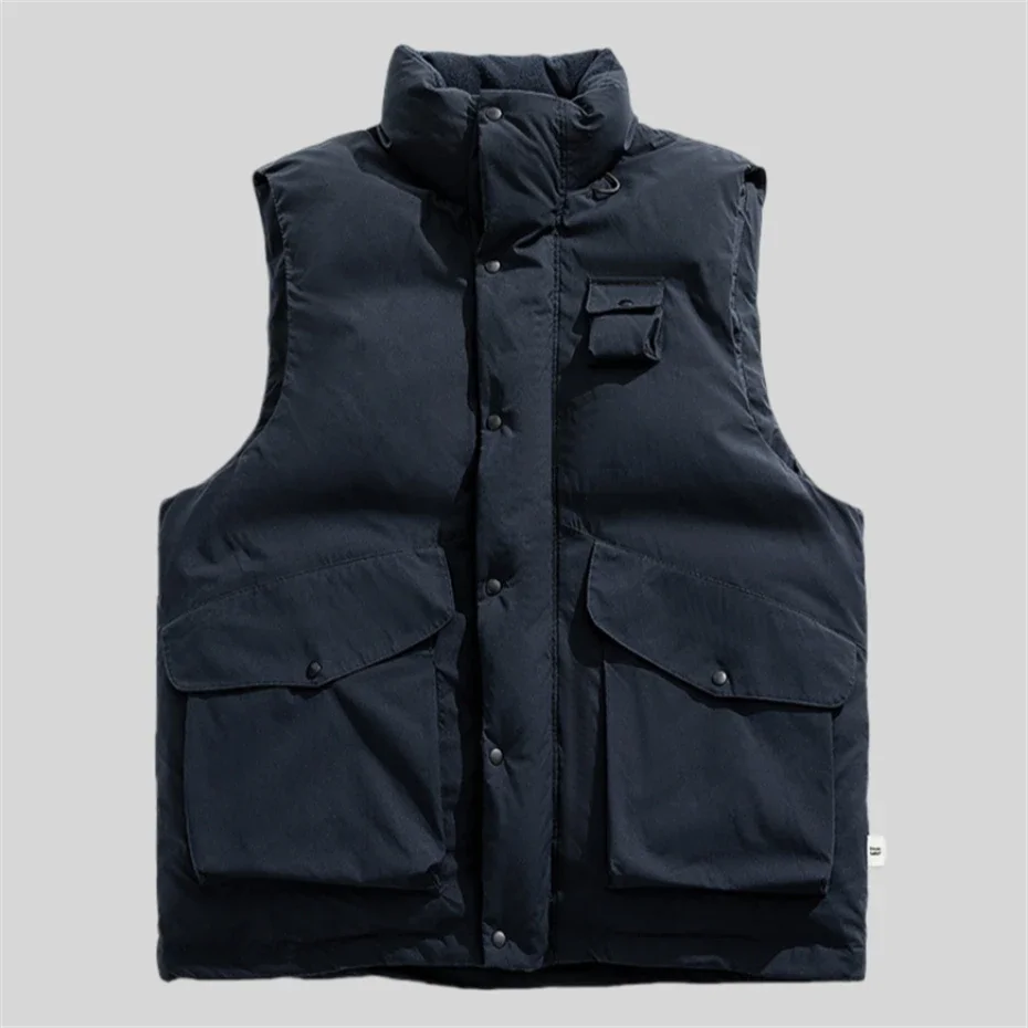 Зимний жилет-карго-пуховик мужская утепленная теплая куртка без рукавов