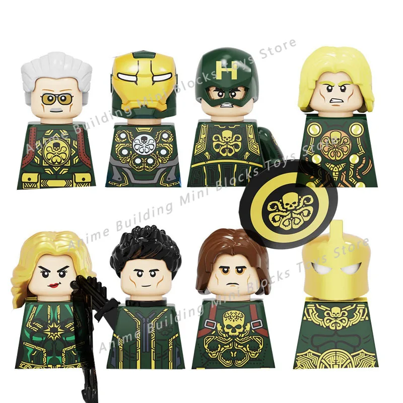 

The Doctor Fate Winter Soldier Hawkeye Thor Captain America Iron Man Stan Lee Model Building Blocks MOC Bricks Set Gifts Toys