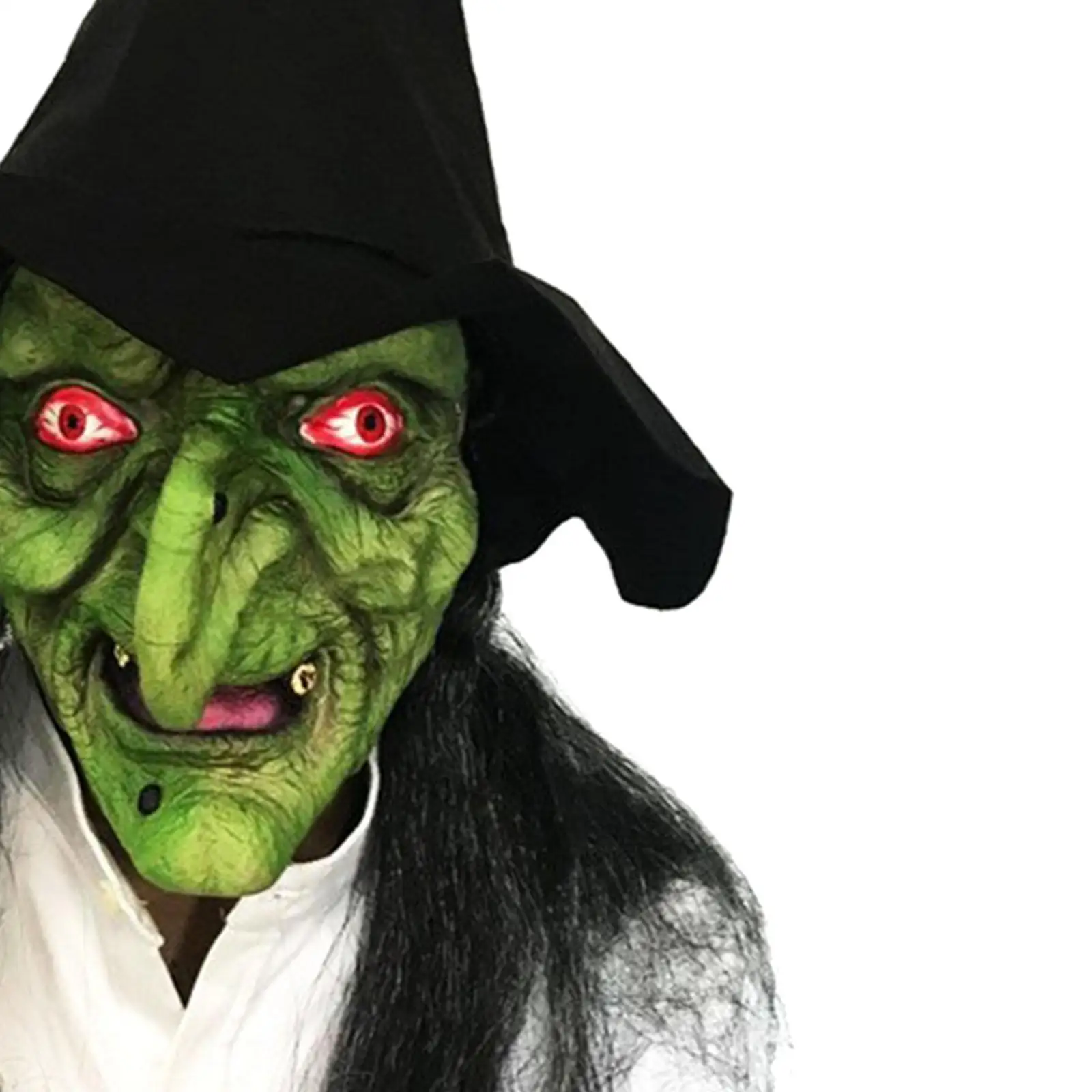 Латексная маска ведьмы на Хэллоуин универсальная для трюка или удобства в носке