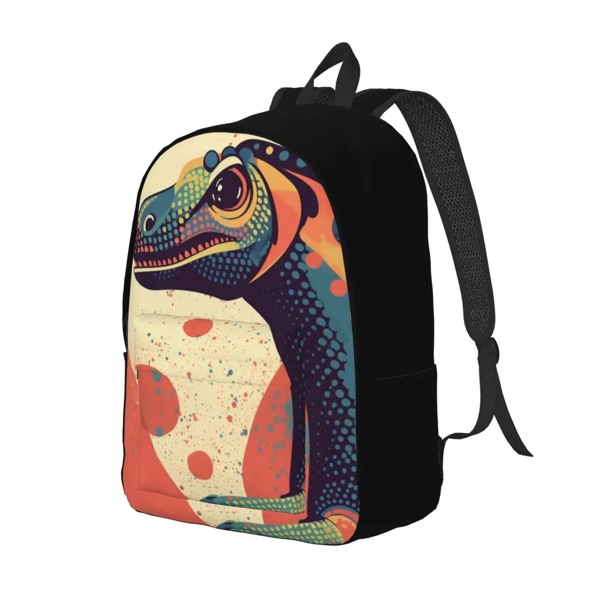 

Dinosaur Canvas Backpacks Retro Multicolored Bag Jogging Backpack Lightweight Nice Bags