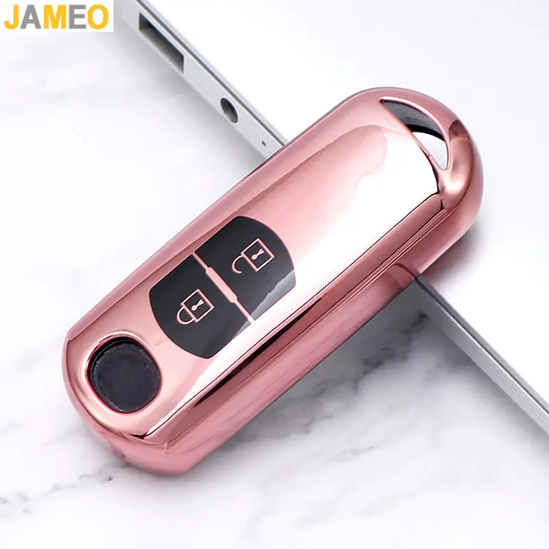 Мягкий чехол для автомобильного ключа из ТПУ с 2/3 кнопками, чехол для ключа для Mazda 2, 3, 6, Axela, Atenza, CX-5 CX5, CX-3, CX8, CX-7 2016, 2017, 2018, чехол для автомобиля