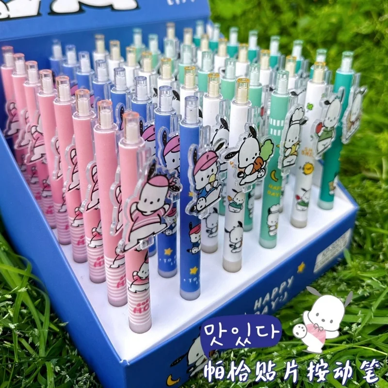 

Sanrio 48pcs Cartoon Gel Pen Pochacco Kawaii Patch Pen Students Stationery Writing Tools Cute School Office Signature Pens Gifts
