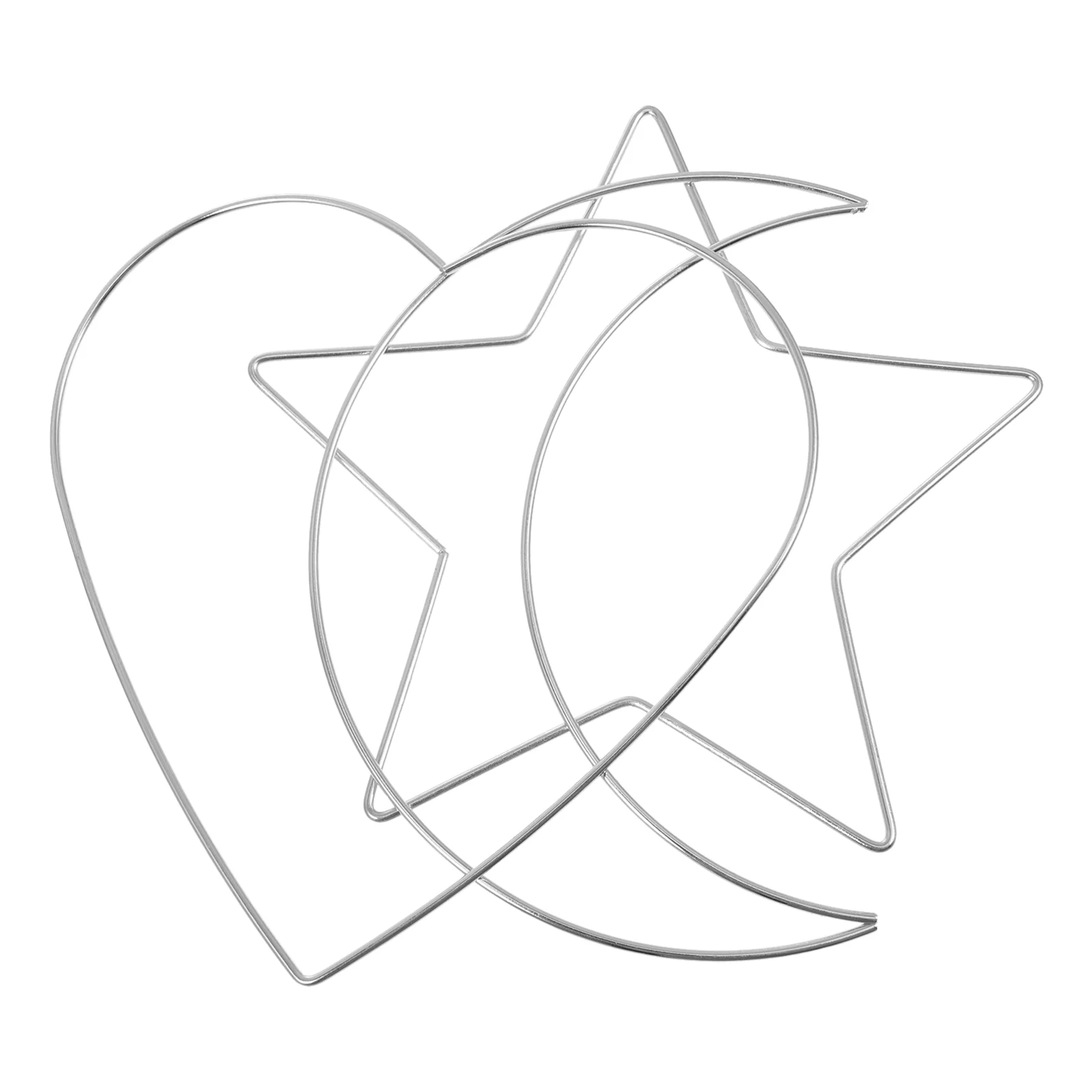 

3 Pcs Floral Crafts Wreath Form Nativity Wreath Macrame Moon Ring Macrame Rings Dream Catcher Material Frame Wedding Party Decor