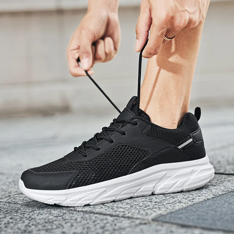 Large Size 38-48 Ultra-light Men Shoes Mesh Breathable Running Shoes Men Sneakers Soft Bottom Fashion Walking Sports Shoes