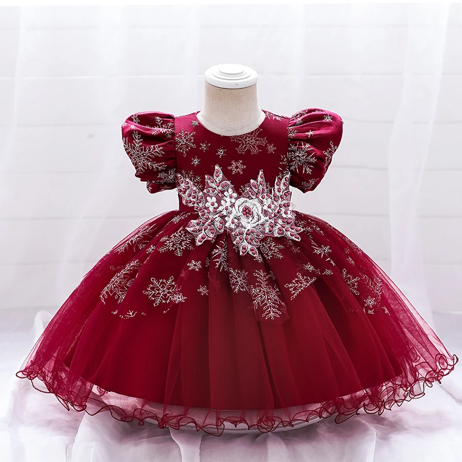 

Детский костюм принцессы с бусинами и принтом в виде снежинок, фатиновое платье-пачка для дня рождения, свадебное вечернее платье, платье для маленьких девочек