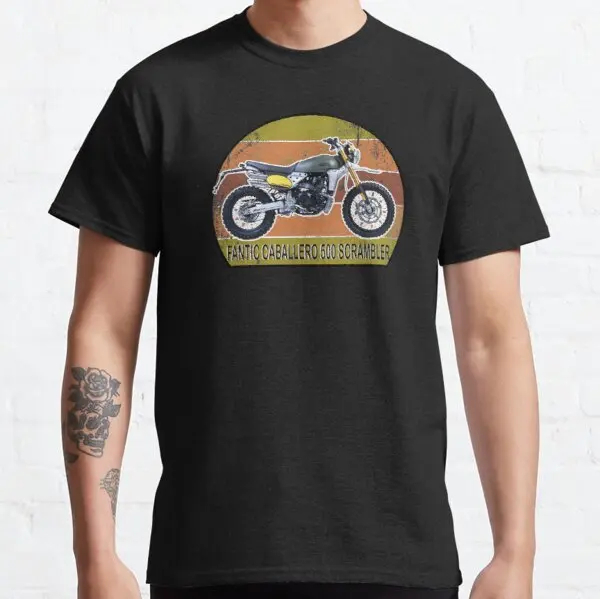 

Fantic Caballero 500 Scrambler illustration t shirt for Buell Daelim Gas HONDA KYMCO BMW CCM