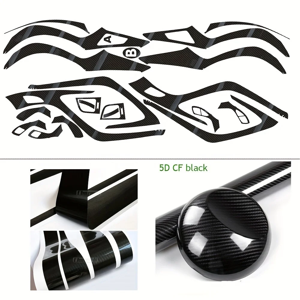 

Набор наклеек для внутренней отделки из углеродного волокна из ПВХ для Hyundai Elantra MD 2012-2016, комплект крышек дверной ручки приборной панели, консоли