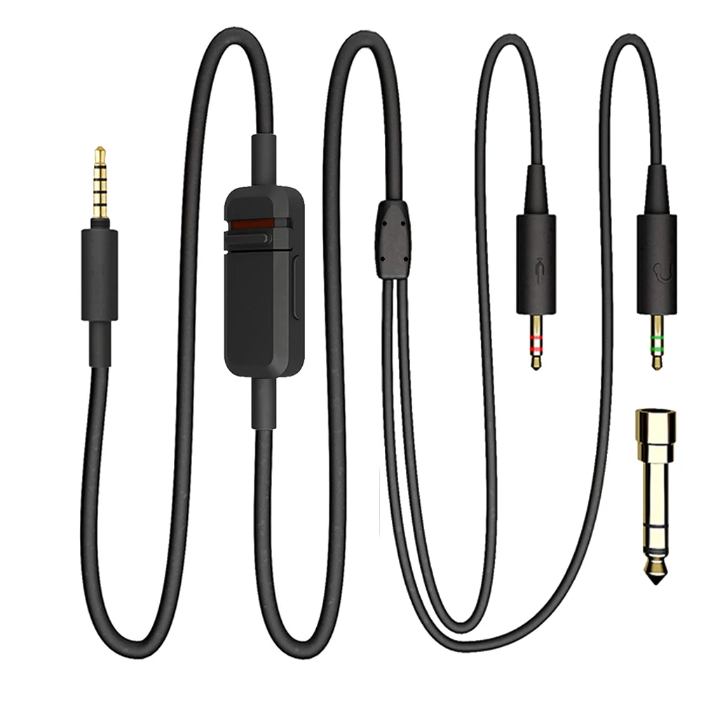 

6.35mm OFC Replacement Cable Extension Cord For Beyerdynamic MMX300 MMX 300 2nd Gen Gaming Headsets With Mic Mute Volume Control