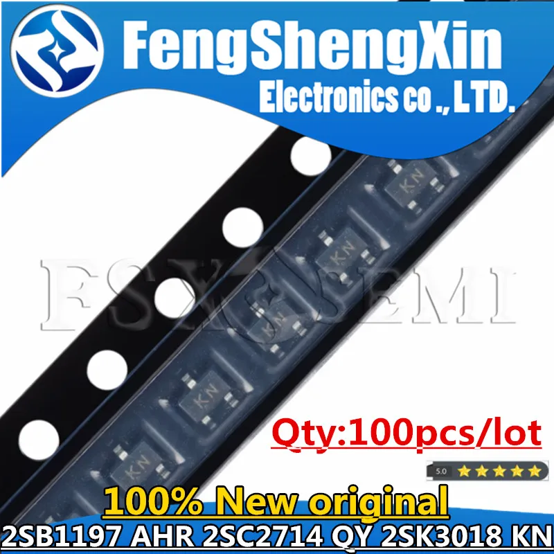 100 шт. 2SK3018 KN 2SB1197 AHR 2SC2714 QY SOT-23 MOSFET