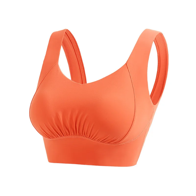 Nylon Top Women Bra Shockproof High Intensity Running Gather and Shape One Piece Shock Absorbing Yoga Sports Bra for Women Gym