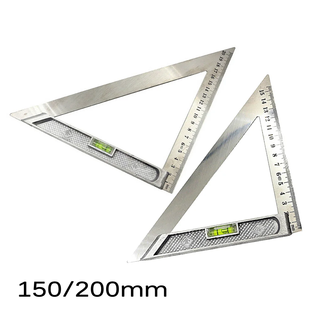 

90Degree Triangle Ruler Woodworking Squares Portable Stainless Steel Triangle Ruler For Measuring Tool Angle Protractor 15/20cm