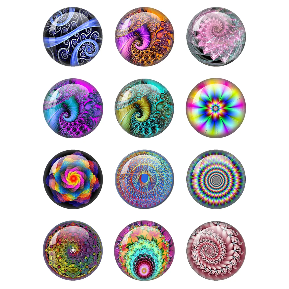 Красивые цветные цветы 10 мм/12 мм/18 мм/20 мм/25 мм круглые стеклянные кабошоны для