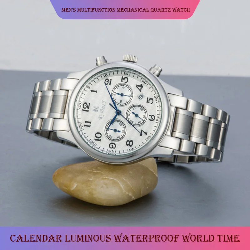 

2022 new waterproof calendar luminous business multi-function Men's mechanical Watch leisure sports student Quartz Men Watch