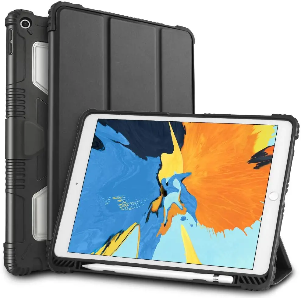 for iPad 9th Generation Case Full-Body Shockproof Cover for 7th/8th Gen iPad 10.2 Case With Pencil Holder