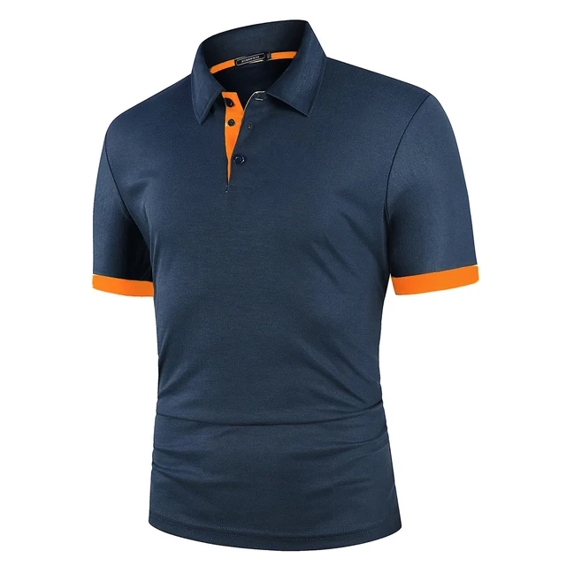 Men Polo Men Shirt Short Sleeve Polo Shirt Contrast Color Polo New Clothing Summer Streetwear Casual Fashion Men tops 1
