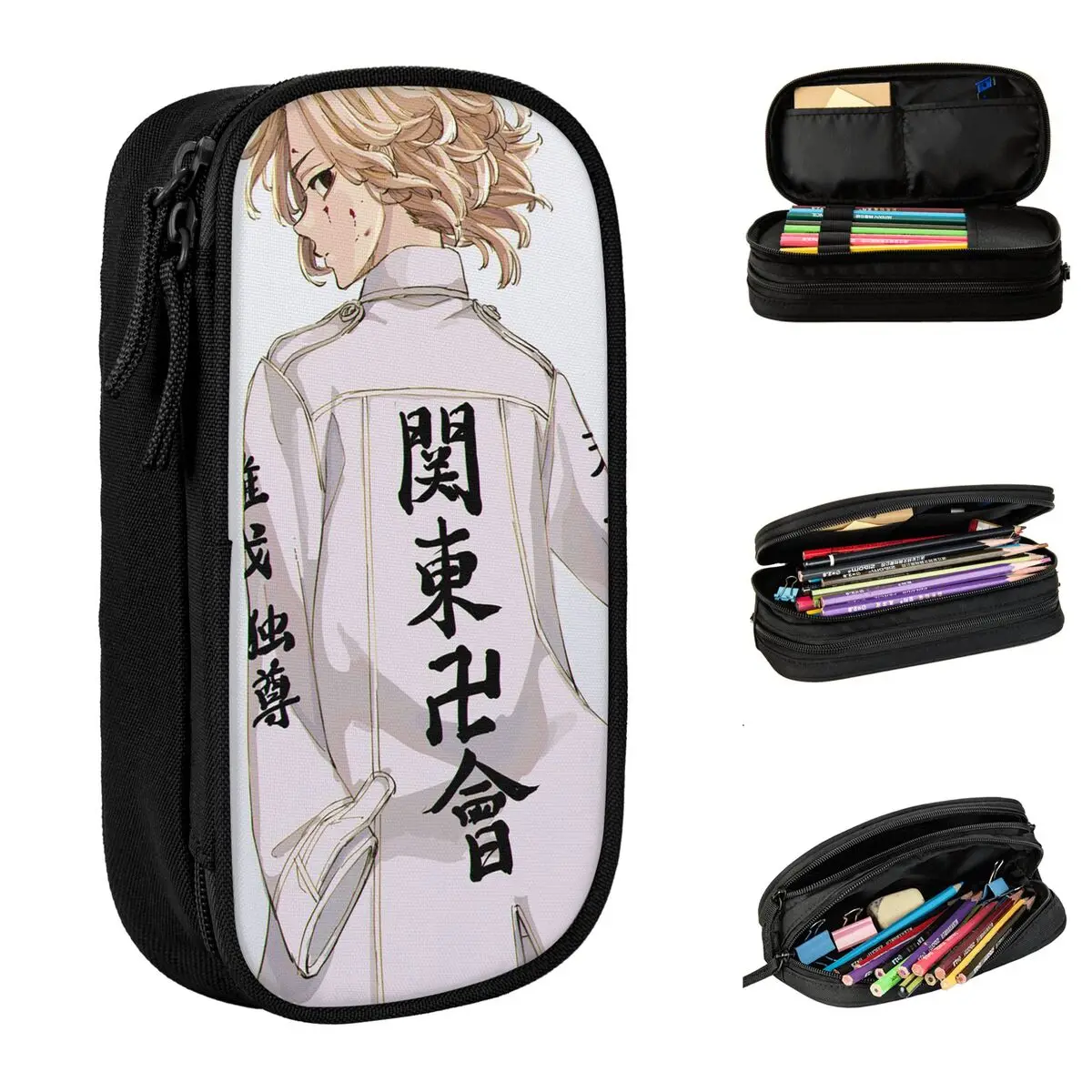 

Tokyo Revengers Mikey Sano Manjirou Pencil Cases Pencil Pouch Pen Holder for Student Bag Students School Gifts Stationery