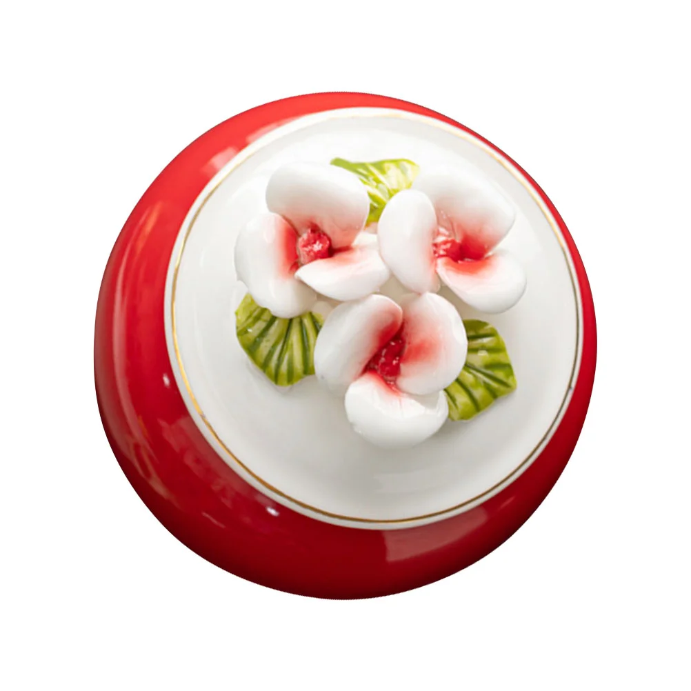 

Tea Jar Ceramic Storage Canister Jars Loosevintage Container Candy Kitchen Can Sugar Canisters Condiment Porcelain Seasoning