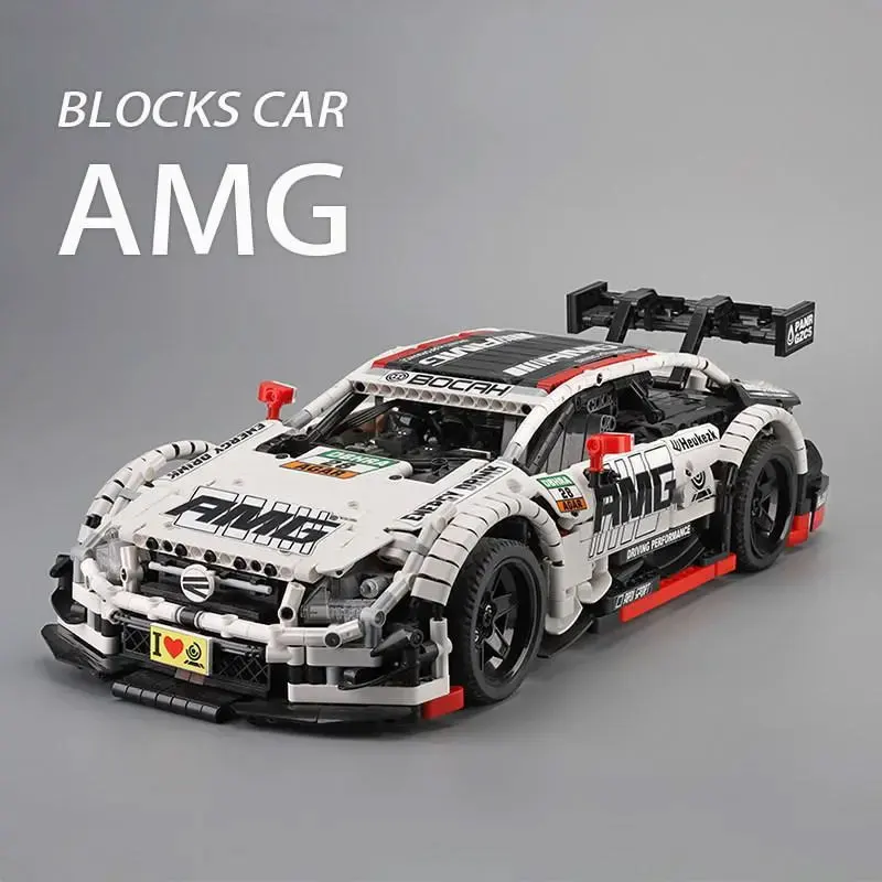 

2289PCS City 1:10 AMG Racing Sport car Speed Super Car High-tech Model Building Blocks Bricks Toys Birthday Gifts For Boyfriend