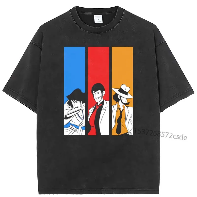 

The 3rd Color Lupin III Men's Clothes Japan Anime Manga Men's T Shirt Cotton T-Shirt Men Tees Graphic T Shirts