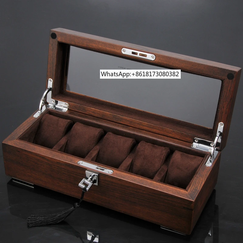 Коробка для хранения часов Yumu из чистого массива дерева коробка 5 предметов