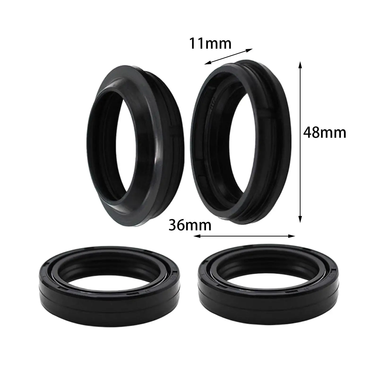 4 шт. сальник и пылезащитный чехол передней вилки 36x48x11 мм маслостойкость для Yamaha XT