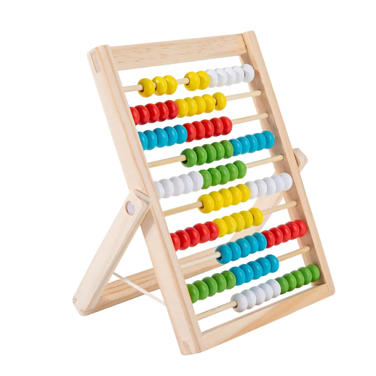 

Wooden Abacus Classic Counting Tool 100 Beads Math Tool Addition and Subtraction 10 Rows Abacus for Preschool Children Toddlers