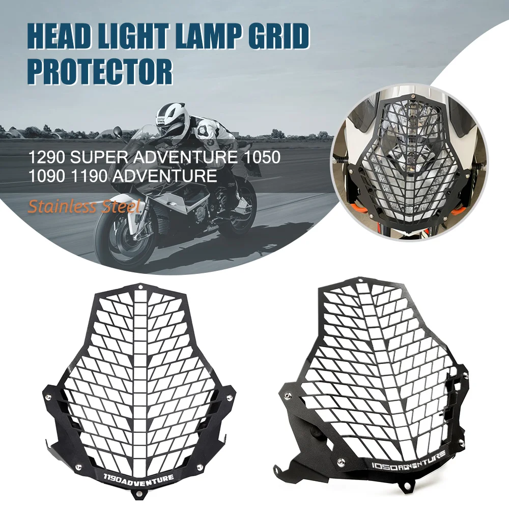 

Motorcycle Accessories Front Headlight Protector Cover Grill Head Light Lamp Guard For 1090 Adventure 1090 R L 2016 2017 2018