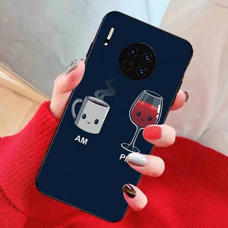 Coffee Wine Cup Phone Case for Huawei Mate 20 10 9 40 30 lite pro X Nova 2 3i 7se images - 6