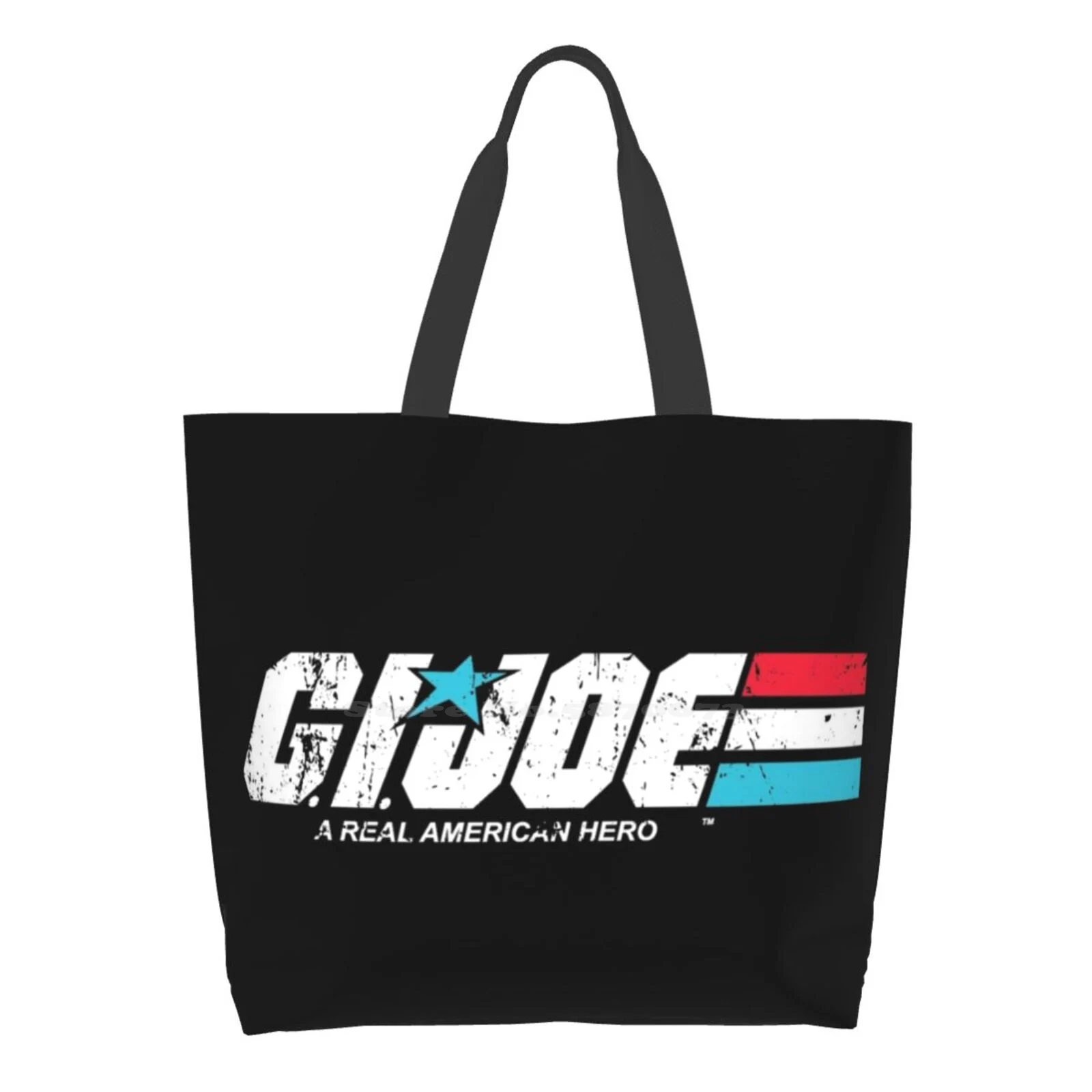 

Gi Joe Logo|Faded, Distressed Artwork|American Hero|1980'S Cartoon|Retro|Americana|Gi Joe Cartoon Reusable Shopping Bag Tote