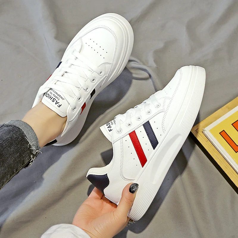 

Women's Vulcanize Shoes Breathable Platform Sneakers Fashion Summer Fitness Walking Flats Trainers Woman Casual White Shoes