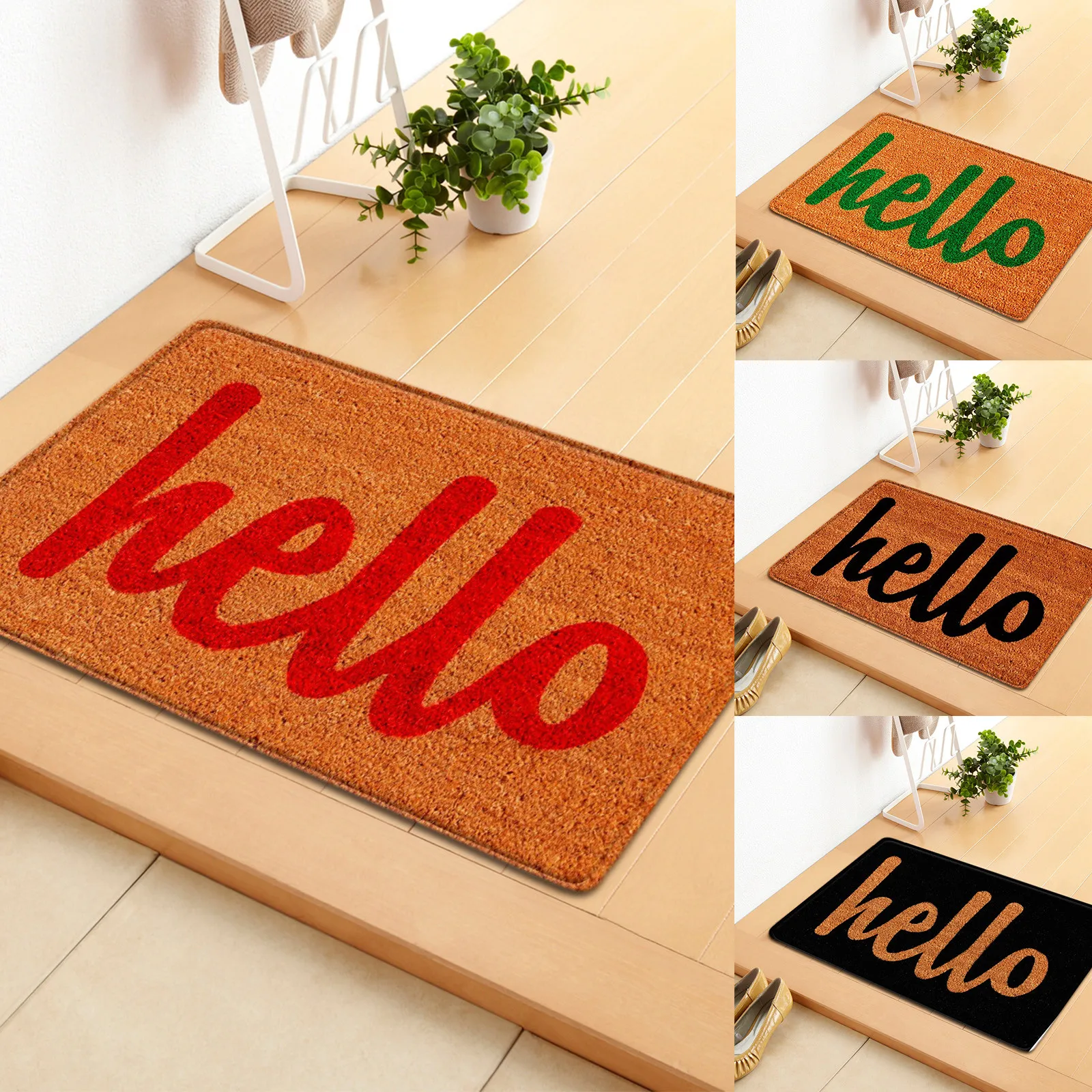 

Коврики для входной двери входной коврик для помещений и улицы, поглощающие воду напольные коврики, нескользящий задний резиновый приветст...