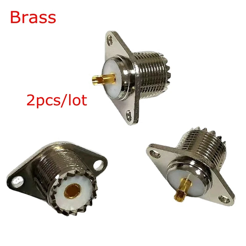 

2pcs/lot SL16 UHF SO-239 SO239 Female Jack with 2 Hole Rhombic Flange Soldering Chassis Panel Mount Socket Antenna Connector