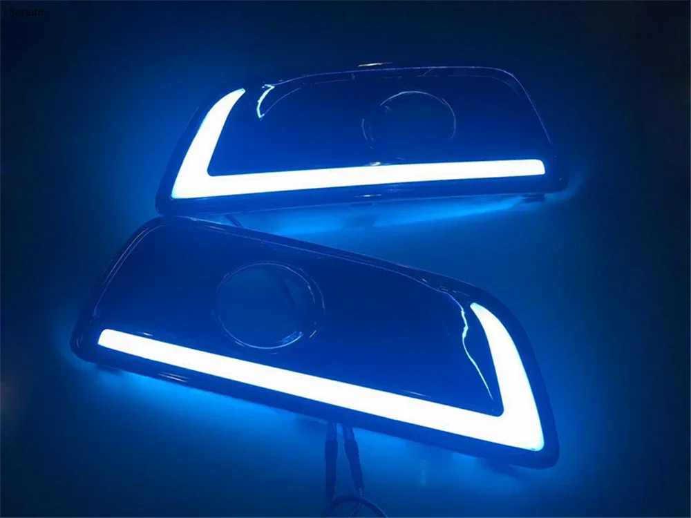 Новый! CSCSNL 1 комплект светодиодных DRL дневных ходовых огней с желтой сигнальной