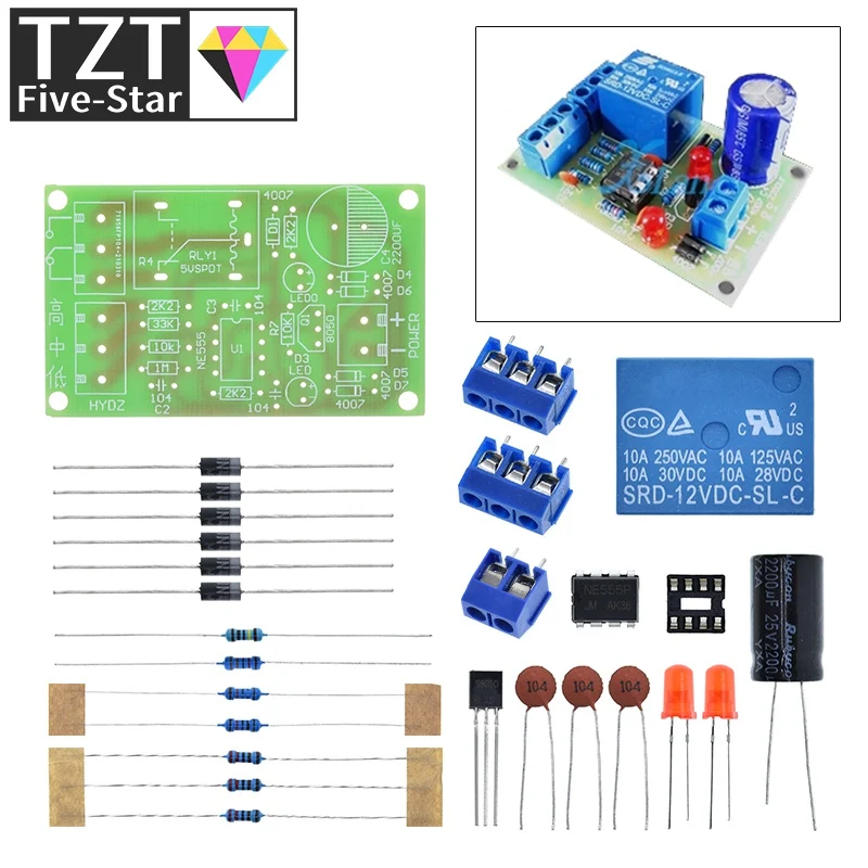 NE555 Комплект контроллера переключателя уровня воды Датчик Автоматический