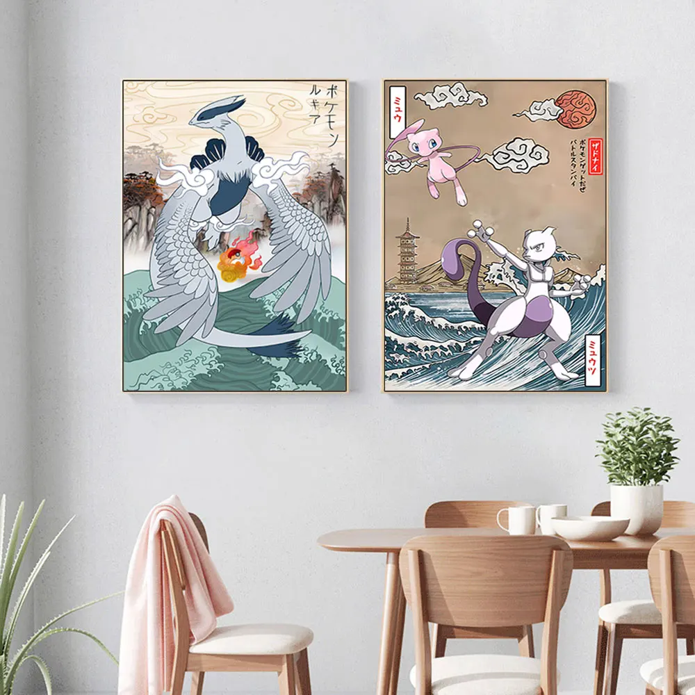 

Постер Классический Аниме периферийный Покемон латиос и латиас для борьбы, Картина на холсте, настенное искусство, винтажная картина для декора детской комнаты
