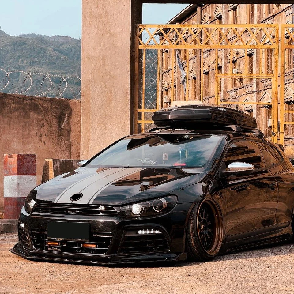Фото Для Volkswagen VW Scirocco R 2009 2010 2011 2012 2013 2014 2015 передний бампер сплиттер губная защита спойлер комплект кузова №5