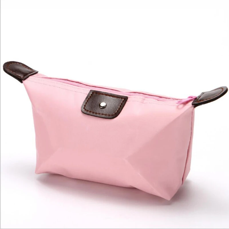 

Women Mini Foldable Girl Small Toiletry New Convenient Cute Cosmetic Bag Nylon Dumpling Cosmetic Bags Waterproof Storage Toilet