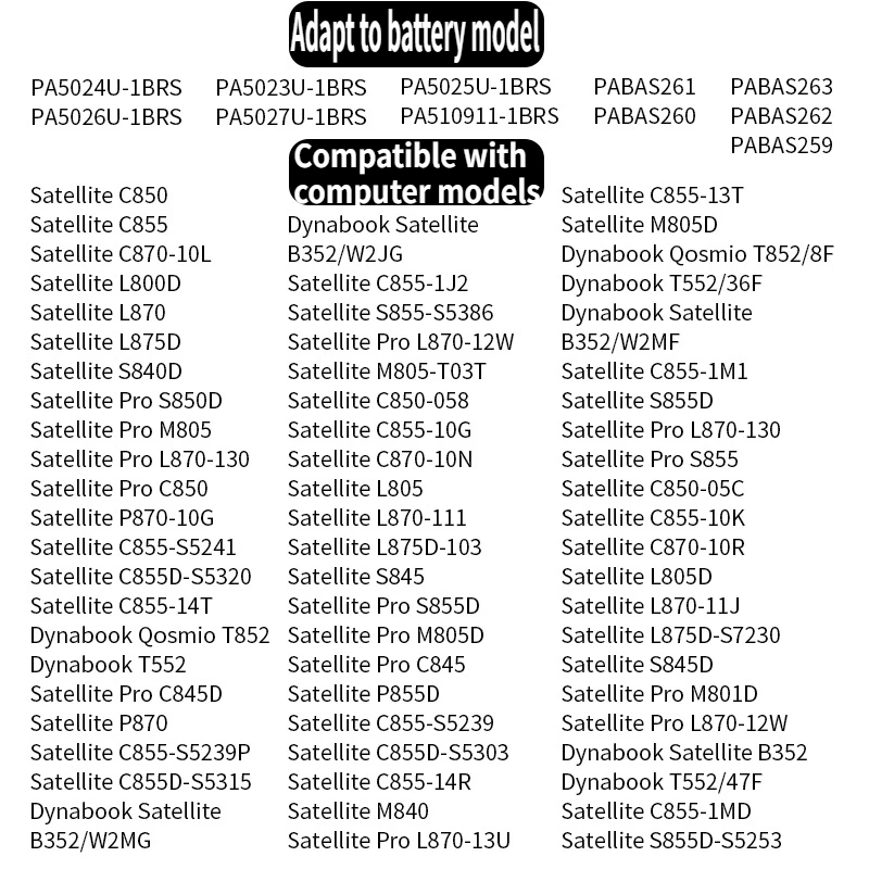 Аккумулятор для ноутбука 10 8 В 4200 мАч TOSHIBA Satellite C800 C805 C840 C850 C855 C870 L800 L805 L830 L835 L840 L850 L855