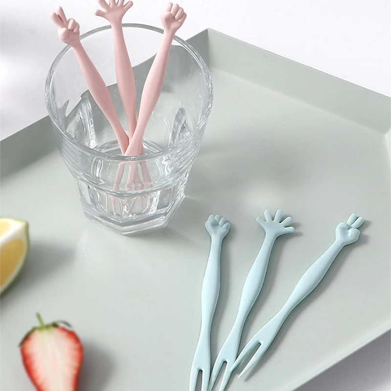 

6Pcs Cute Fruit Fork Cake Dessert Fork Food Fork Toothpick Bento Lunches Party Decor Bento Fork