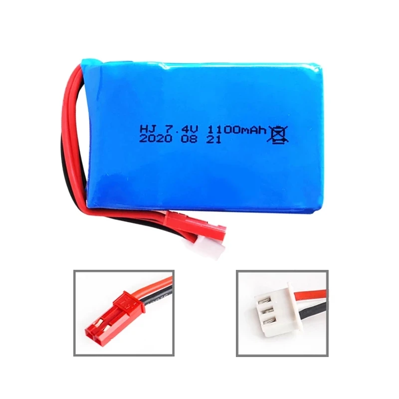 Фото 2S 7,4 В 1100 мАч Lipo аккумулятор XT60 JST разъем для Feilun FT007 высокоскоростной RC пульт дистанционного управления лодка вертолет 4WD автомобиль №5