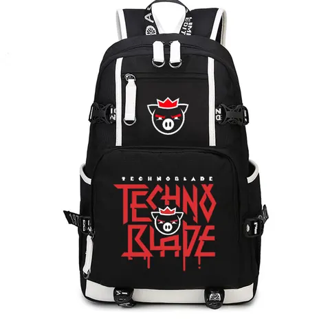 Рюкзак Technoblade, сумки для косплея для мужчин и женщин, Холщовый школьный ранец мечты Smp, дорожная сумка Ranboo