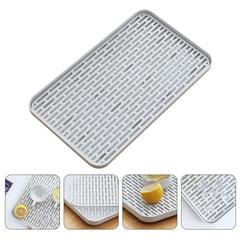 

Tray Dish Drainer Drain Draining Tea Serving Rack Holder Fruit Dryingmatkitchen Board Double Layer Pad Tarypp Storage Racks Mug