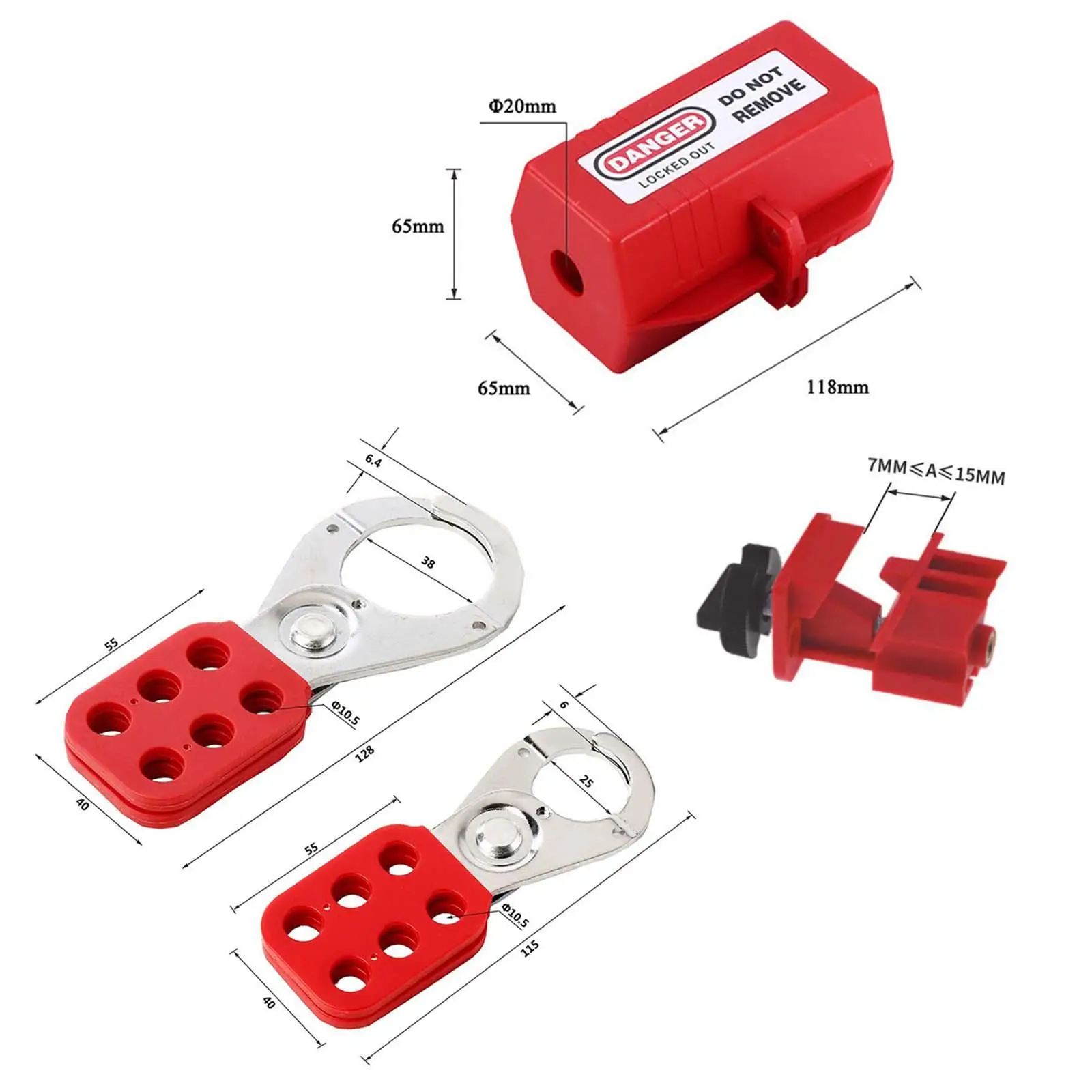 Комплект блокировки Tagout Зажим для вилки и универсальный многоконтактный
